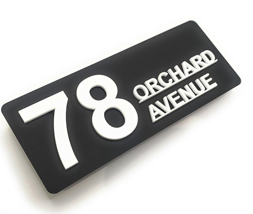 Door number sign plaque - sign,