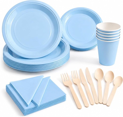 Blue disposable party - blue,
