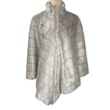 NWT Dennis Basso Faux Fur Cape