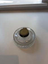 Glass inkwell with metal - glass, lid