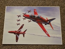 Red Arrows Flying Picture Unframed Print