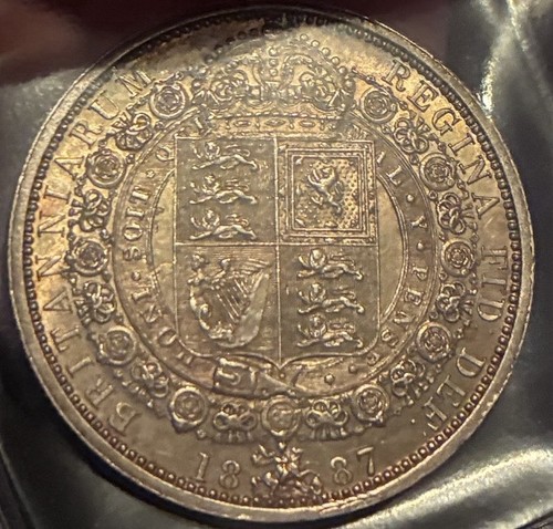1887 half crown queen - 1887, crown,