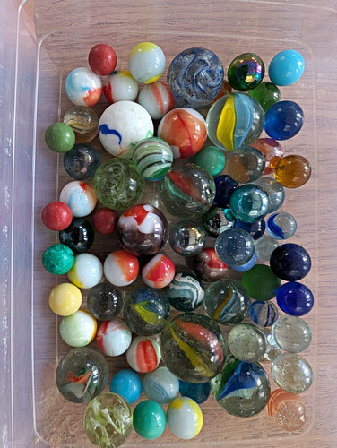 Mixed lot marbles - mixed,