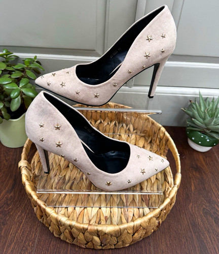 Ideal shoes beige - beige, suede
