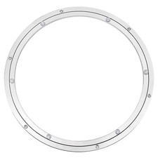 Aluminum Lazy Susan Metal Rotating Turntable 16 Inch for Dining Table Silver