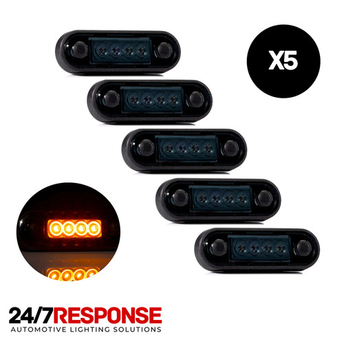 Amber smoked led - x5,