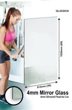 Large Wall Mirror 6FT X 3FT 183CM X 91CM GLASS GYM Safety Backed 4MM THICK