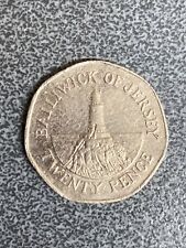 *RARE * 2009 LIGHTHOUSE of La CORBIERE Bailiwick of Jersey 20p/twenty pence coin