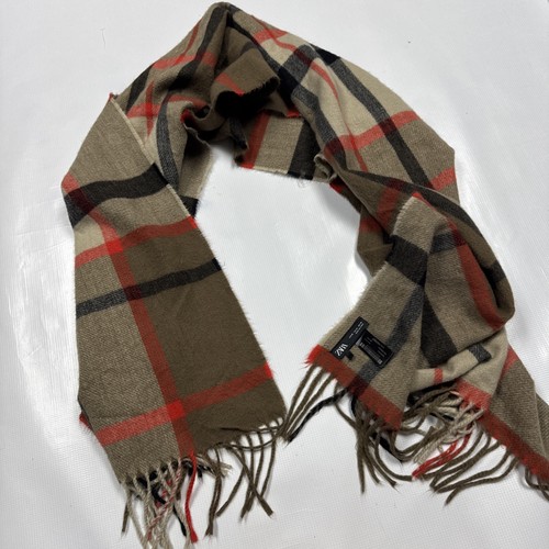 Zara plaid fringe acrylic - plaid,