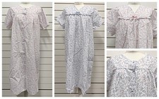 MARLON LADIES BUTTON THROUGH FLORAL V NECK POLY COTTON NIGHTDRESS UK SIZES 8-28