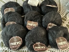 Phildar Falbadouce 40 grams x 9 (360g)  Skein Black yarn Kid Mohair, wool, nylon