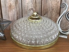 VINTAGE RETRO 1960S-1970S PLASTIC UFO ATOMIC SPACE AGE UPLIGHTER LIGHT SHADE