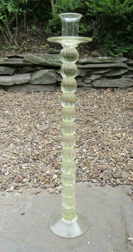 Vintage tall glass candle - glass,