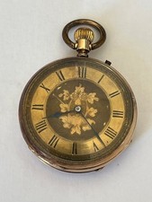 EDWARDIAN LADY'S 14ct GOLD CASED POCKET FOB WATCH