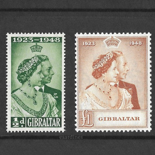 Gibraltar 1948 royal silver - :,