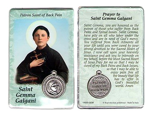 Laminated saint gemma galgani - laminated,