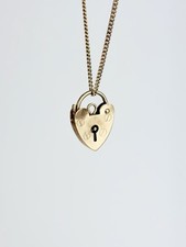 Vintage 9ct Gold Heart Padlock