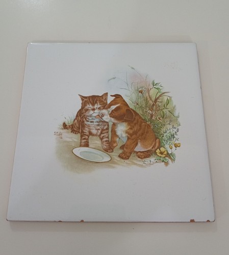 Tabby kitten and - kitten, vintage