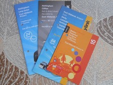 Four Trentbarton bus timetable leaflets East Midlands Airport