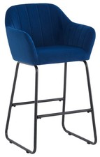 velvet Bar Stool fixed height