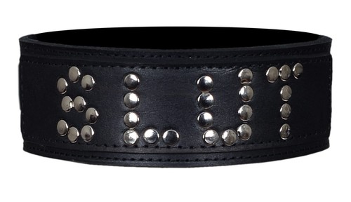 Genuine leather slut collar - genuine,