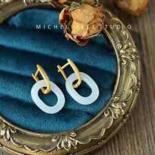 Synthesis White Jade Hoop