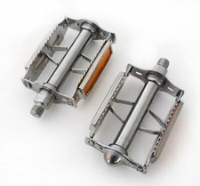 Pair Sprint 1/2" Rat-Trap bmx or Retro Mountain Bike / Bicycle Pedals - Silver