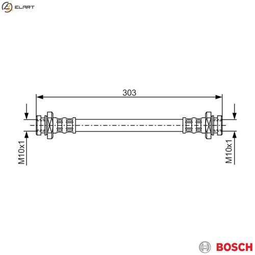 Brake hose 987 476 436 - 1, for