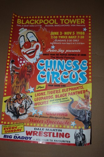 Blackpool tower circus - circus, poster