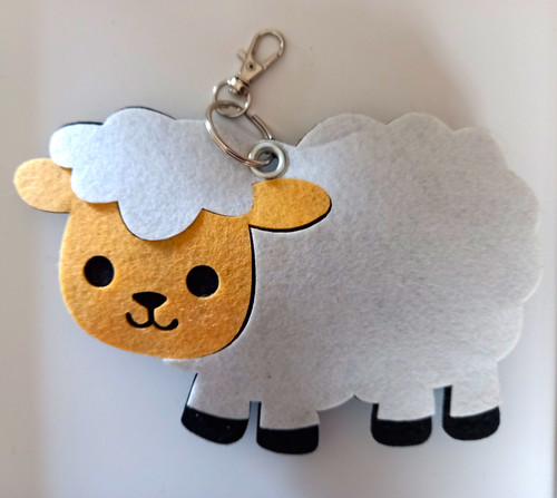 White felt sheep animal - sheep,