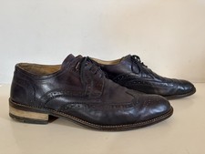 Navy Blue Leather Brogues with Leather Sole and Steel Under-Heel- UK 10 EUR 45