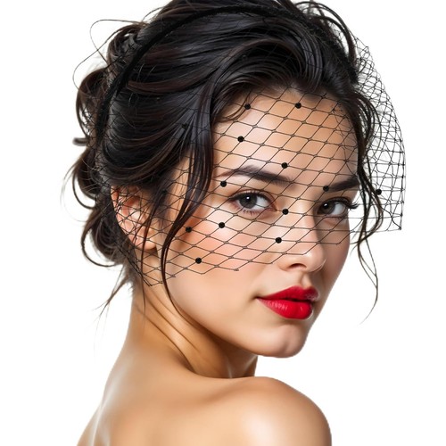 Tyqour black mesh veil - tyqour,