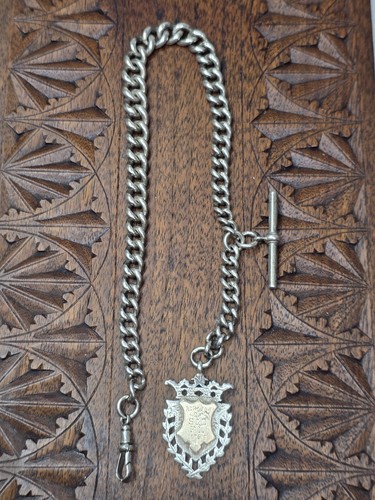 Antique silver albert pocket - antique,