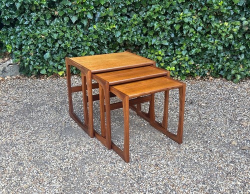 Mid century teak nest - mid, of