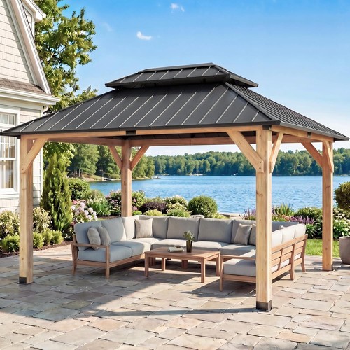 10x12 outdoor wood gazebo - outdoor,