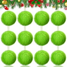 12 Pcs Lime Furry Christmas