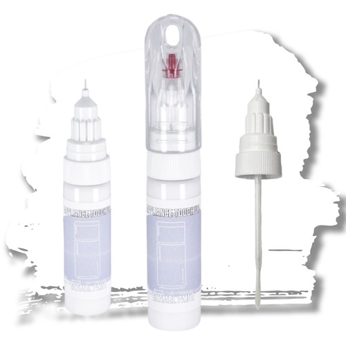 White enamel touch paint - up,