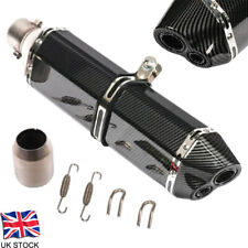 Universal 38-51mm Motorcycle Dual-outlet Exhaust Muffler Tail Pipe Tip 470mm UK