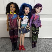 Descendants Disney Dolls Jay, Evie & Mal - Very Good Condition