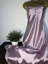 BHS BEAUTIFUL BHS LIQUID SATIN LILAC NEGLIGEE/ CHEMISE SIZE 14