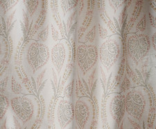 COLEFAX AND FOWLER CURTAIN FABRIC DESIGN Dereham 3.6 METRE PINK 100% LINEN