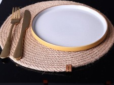 Handmade Straw Placemats & Coasters Set – Natural Table Decor, Heat Resistant
