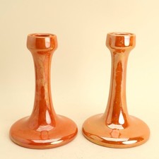 Ruskin 1915 Pair Orange Luster