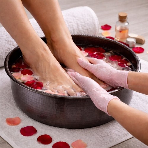Handmade copper pedicure bowl - handmade,
