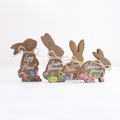 Rabbit decorations sign - 4x,