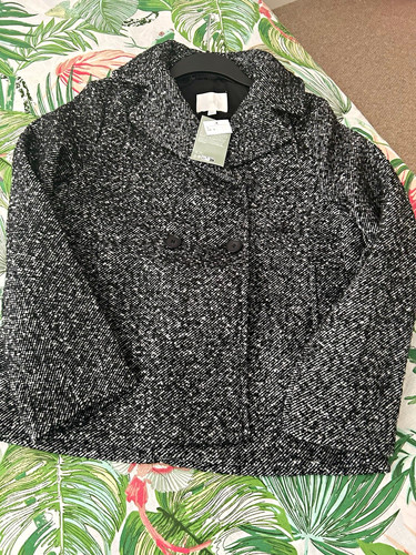 Black white herringbone - h&m, black/white
