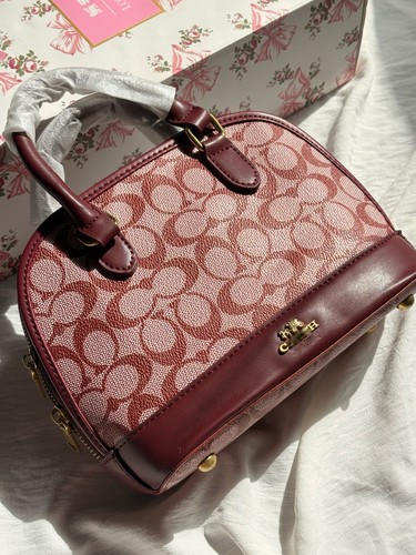 Cherry red handbag - handbag, with