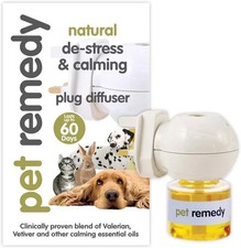 Pet Remedy Natural De-stress And Calming Plug-in Diffuser With 40 Ml Refill Bott
