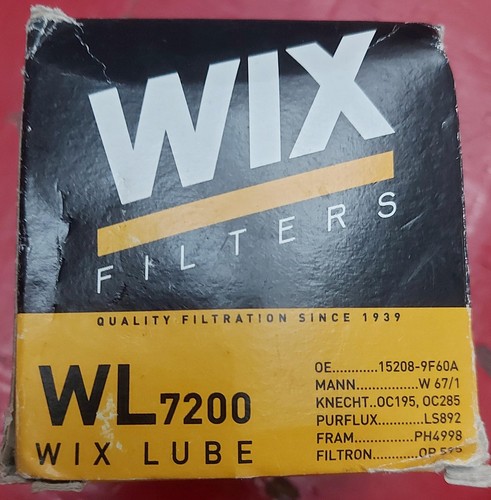 Wix wl7200 oil filter - wix, new