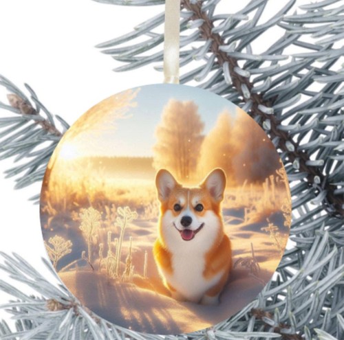 Corgi dog hanging bauble - corgi,
